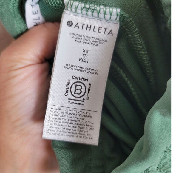 ATHLETA SEASOFT STRAIGHT PANTS IN SEA GREEN, SZ XS - Picture 6 of 15